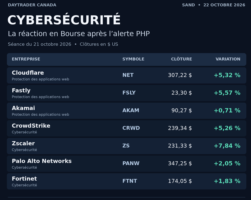 Cybersécurité et Bourse après la découverte de PHP2Shell 11 image 1